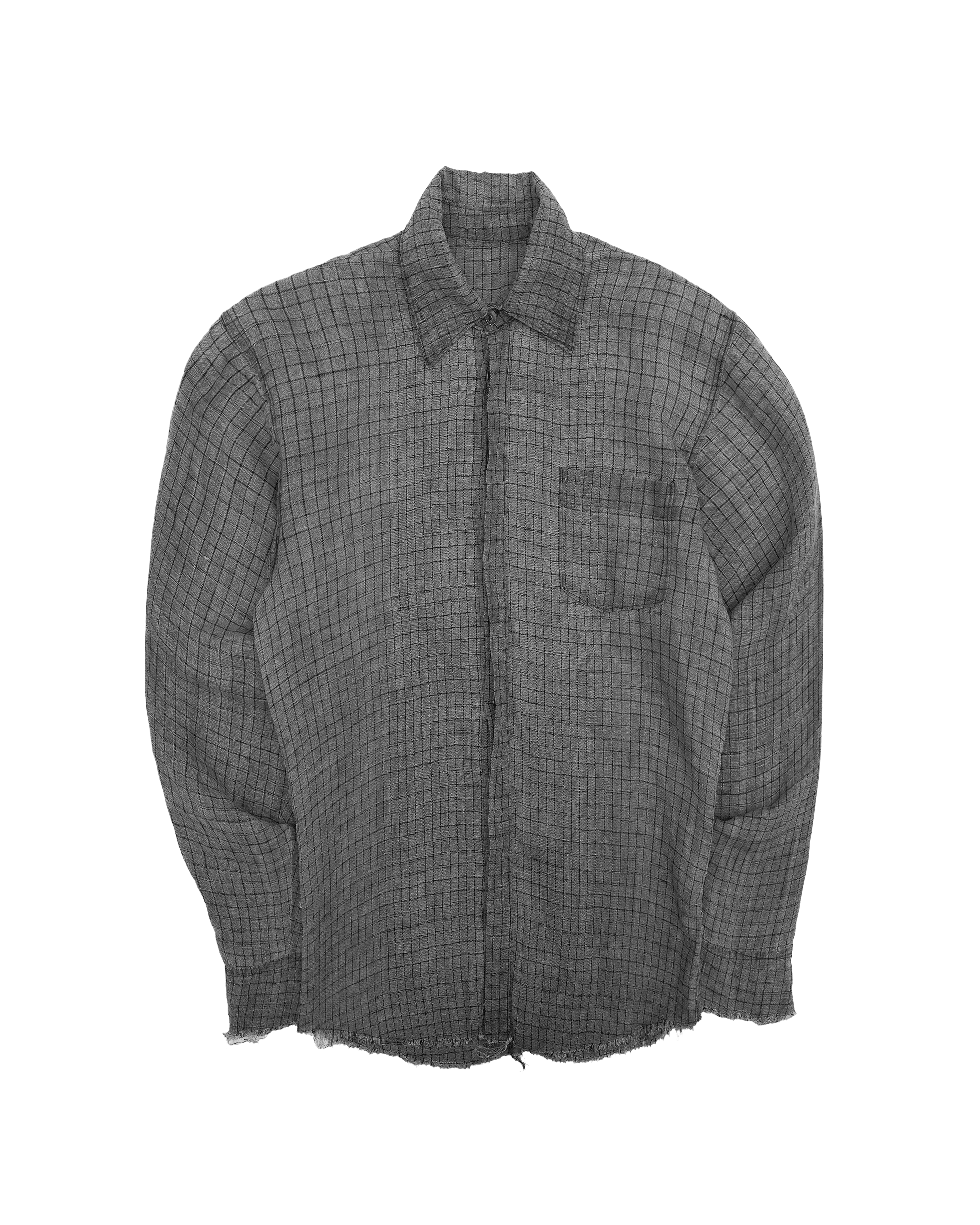 トップス ktwo studios Dyed Checker Button Down linen button down - dyed checker – K-TWO STUDIOS