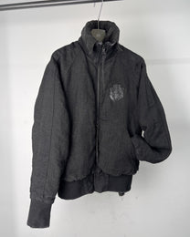 lamb crest checker high neck bomber [made to order]
