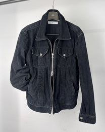 corduroy straited jacket - overdyed black