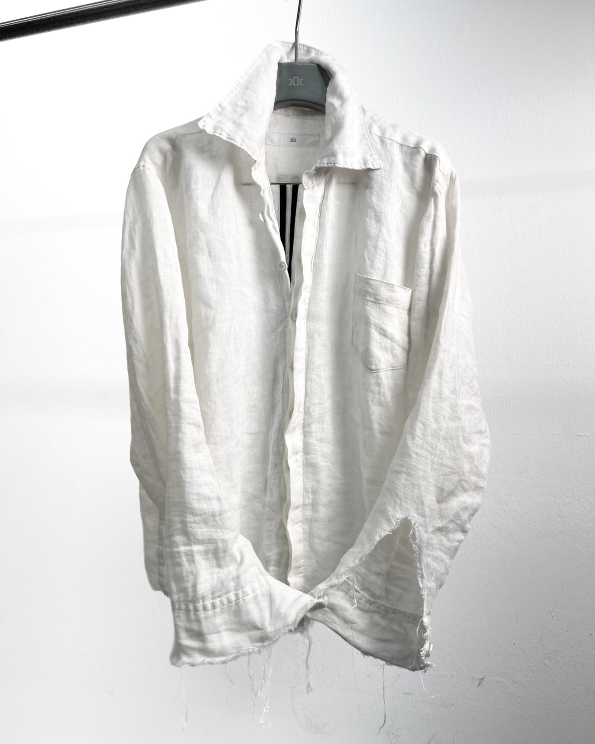 linen button down - beached core white