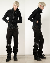 Parallel studded prism belt - black [made to order]