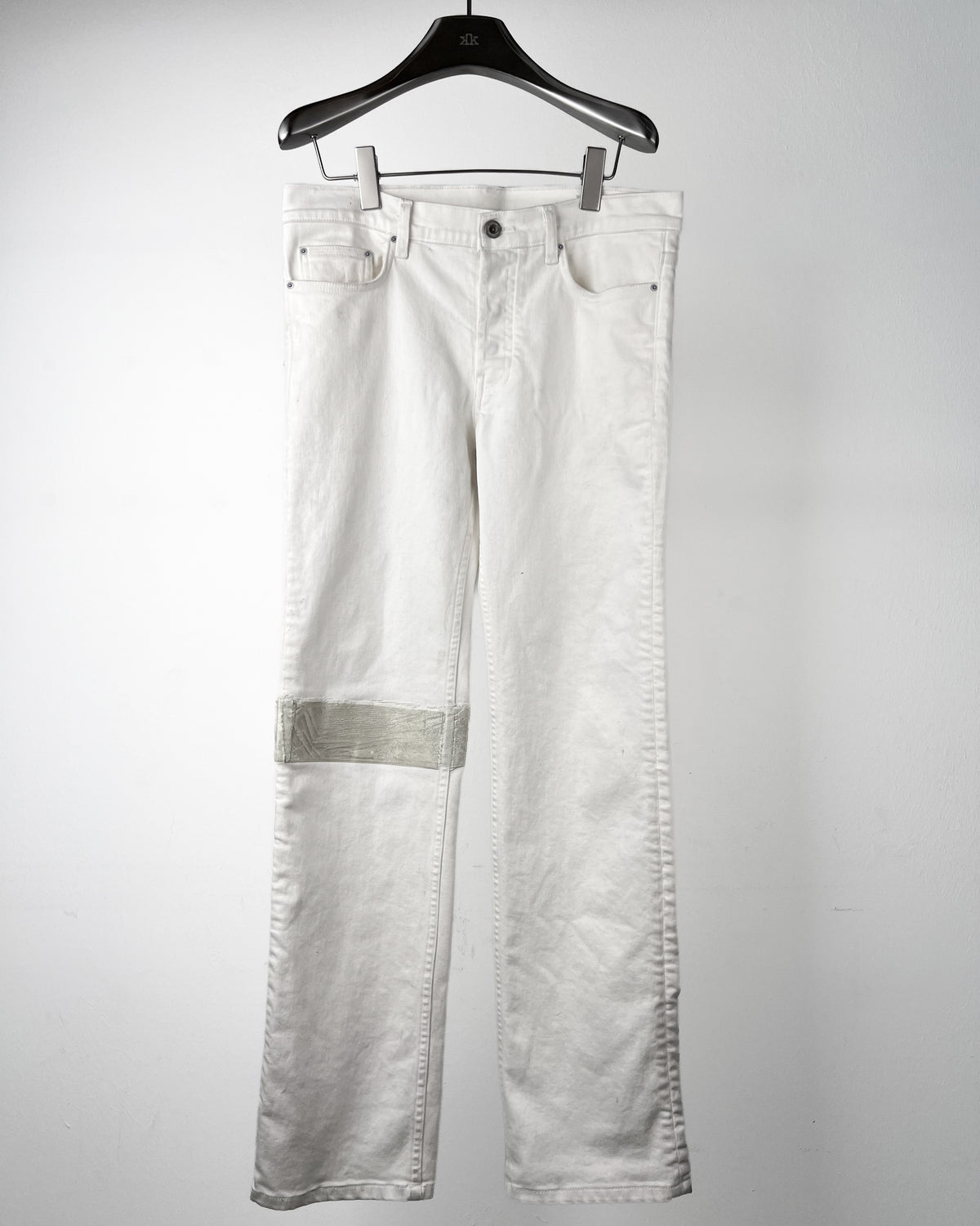 banded denim bleach - slim [made to order]