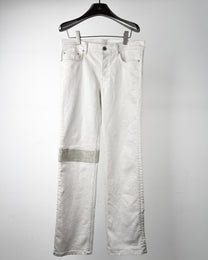 banded denim bleach - slim [made to order]