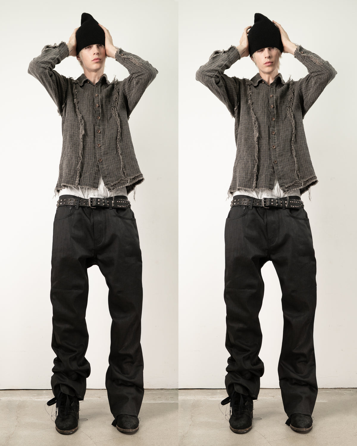 black waxed denim - bootcut