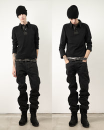 black assorted reworked polo