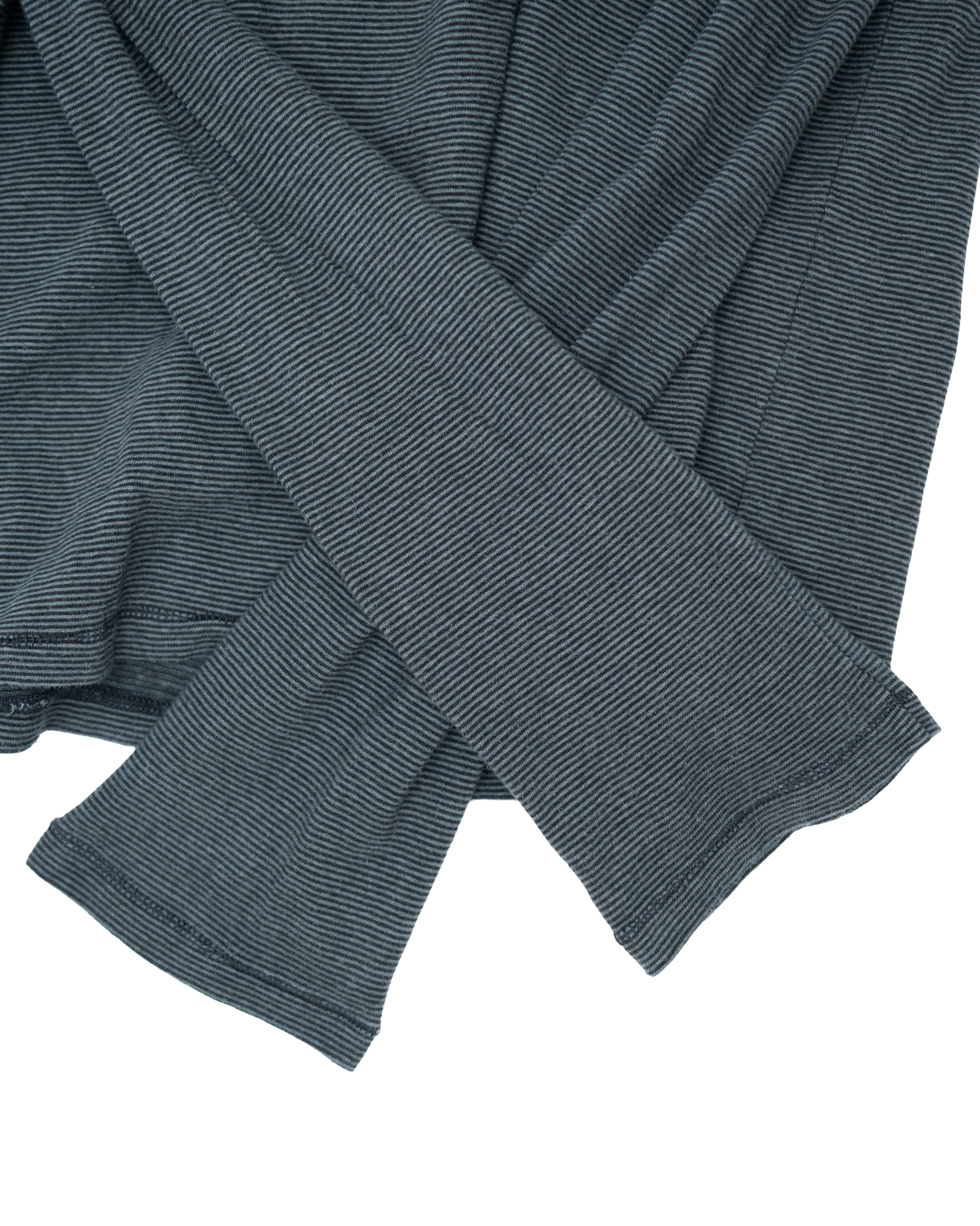 Dyed Striped V-neck LS