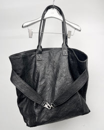 lambskin leather oversized tote [made to order]