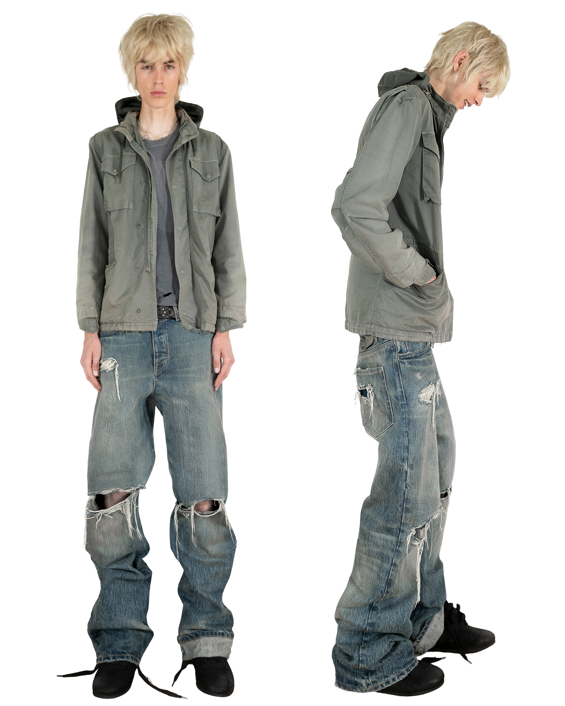 Distressed Bootcut "indigo"