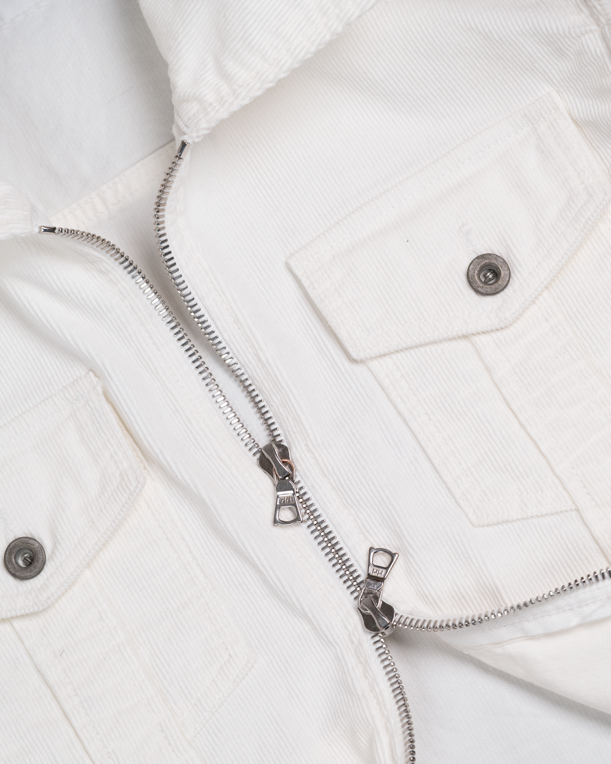 corduroy straited jacket - bleached white