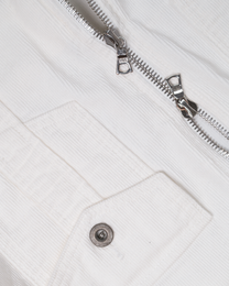 corduroy straited jacket - bleached white
