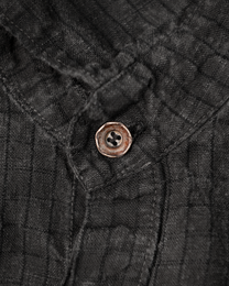 linen button down - dark oil dyed checker