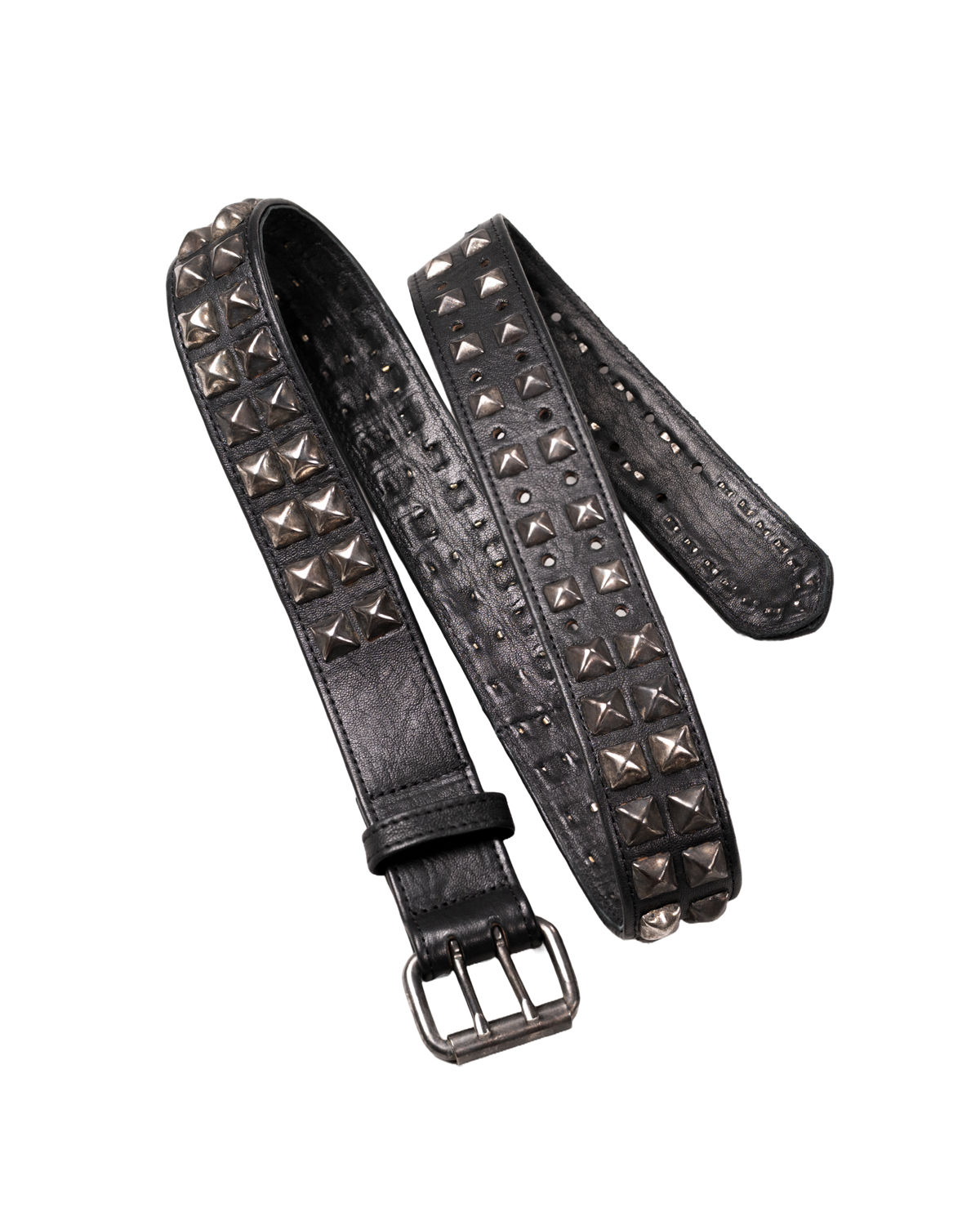 Ktwo studios black prism studded belt wrapped wide shot