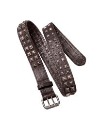 Ktwo studios brown prism studded belt wrapped wide shot