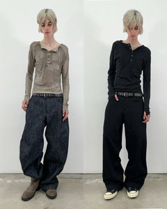 k-two studios　patch henley　T-shirt Patch Henley 