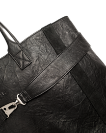 lambskin leather oversized tote [made to order]