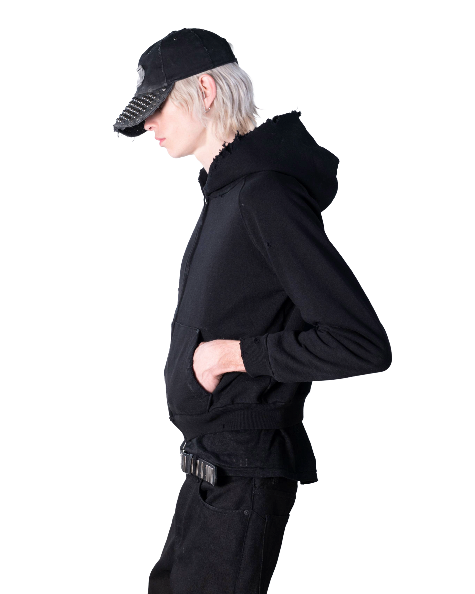 Shrunken Spine Hoodie "black"