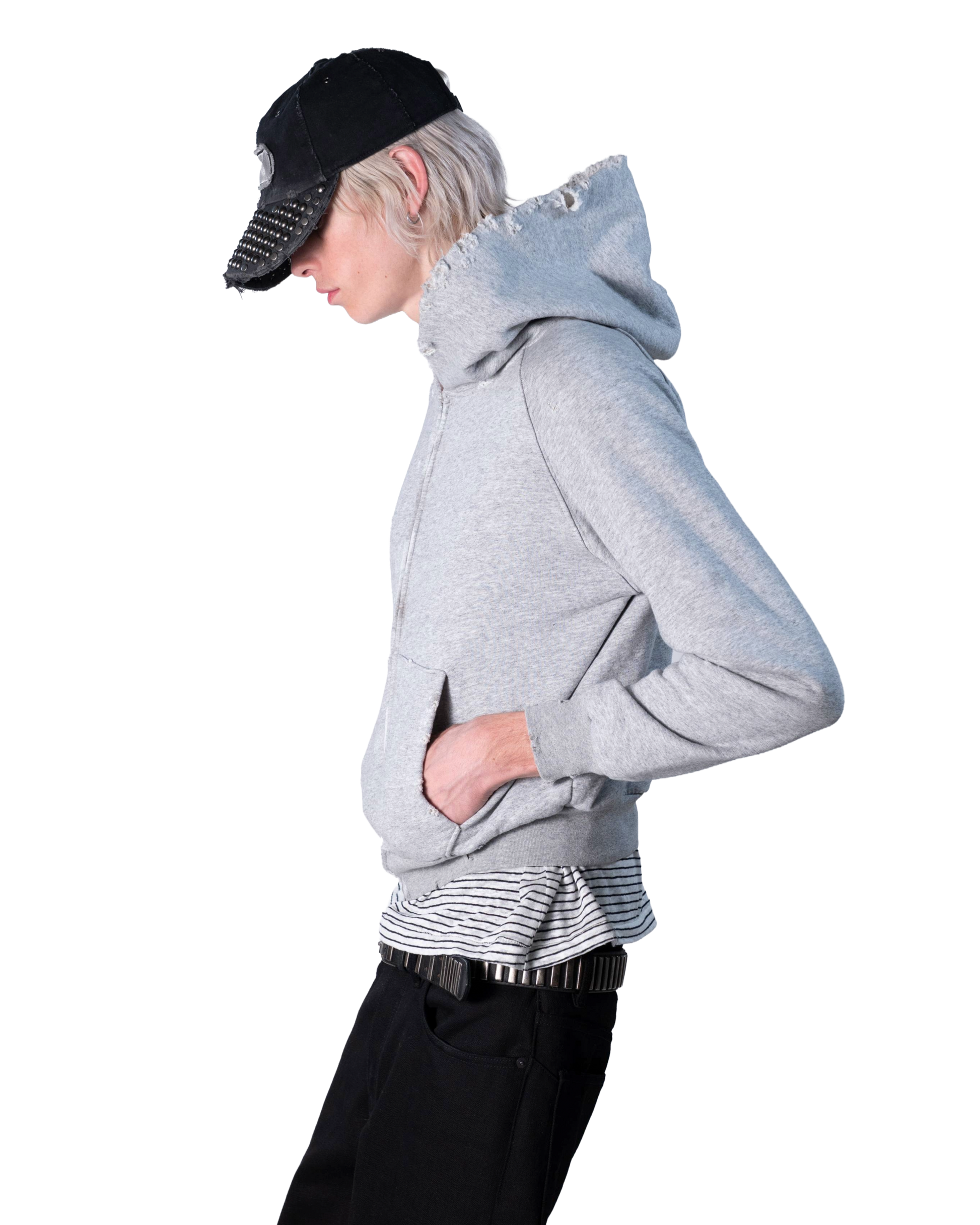 Shrunken Spine Hoodie "heather"