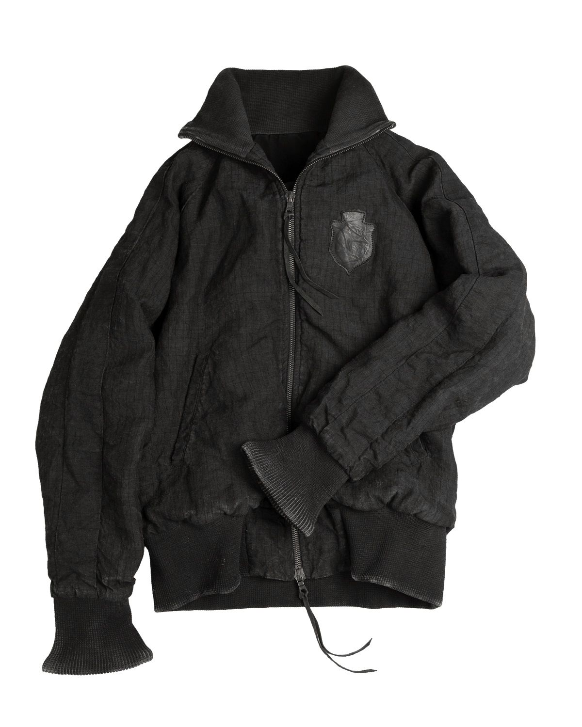 lamb crest checker high neck bomber [made to order]