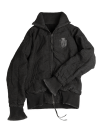 lamb crest checker high neck bomber [made to order]