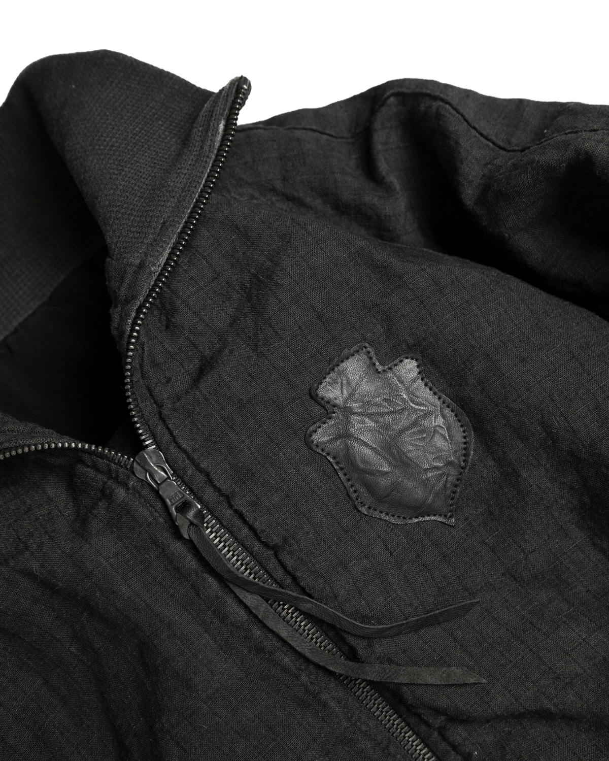lamb crest checker high neck bomber [made to order]