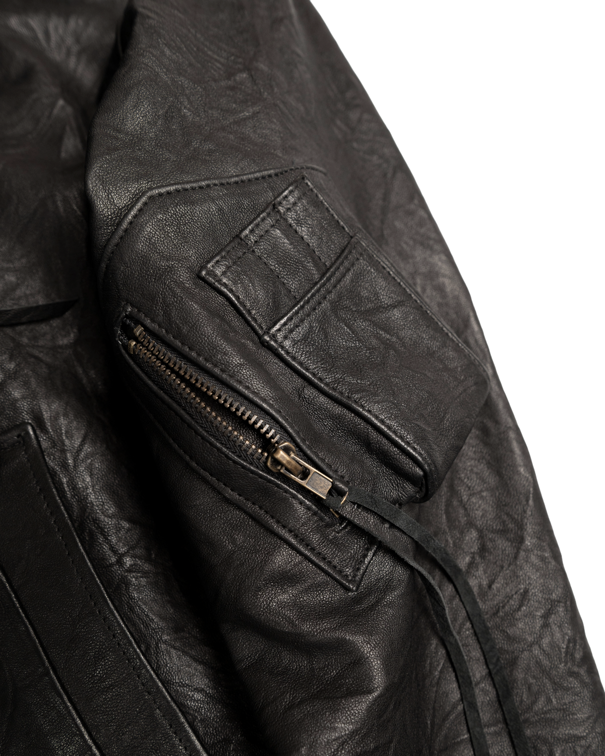 scatter studded lambskin leather bomber [made to order]