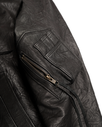 scatter studded lambskin leather bomber [made to order]