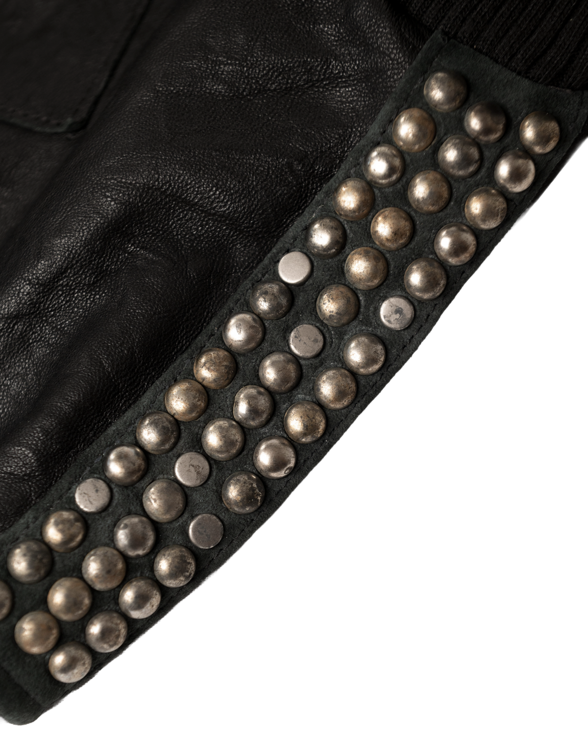 scatter studded lambskin leather bomber [made to order]
