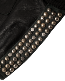 scatter studded lambskin leather bomber [made to order]