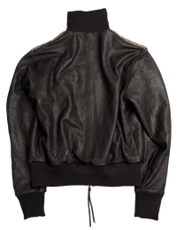 scatter studded lambskin leather bomber [made to order]