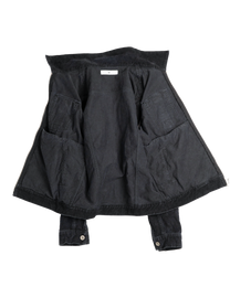 corduroy straited jacket - overdyed black
