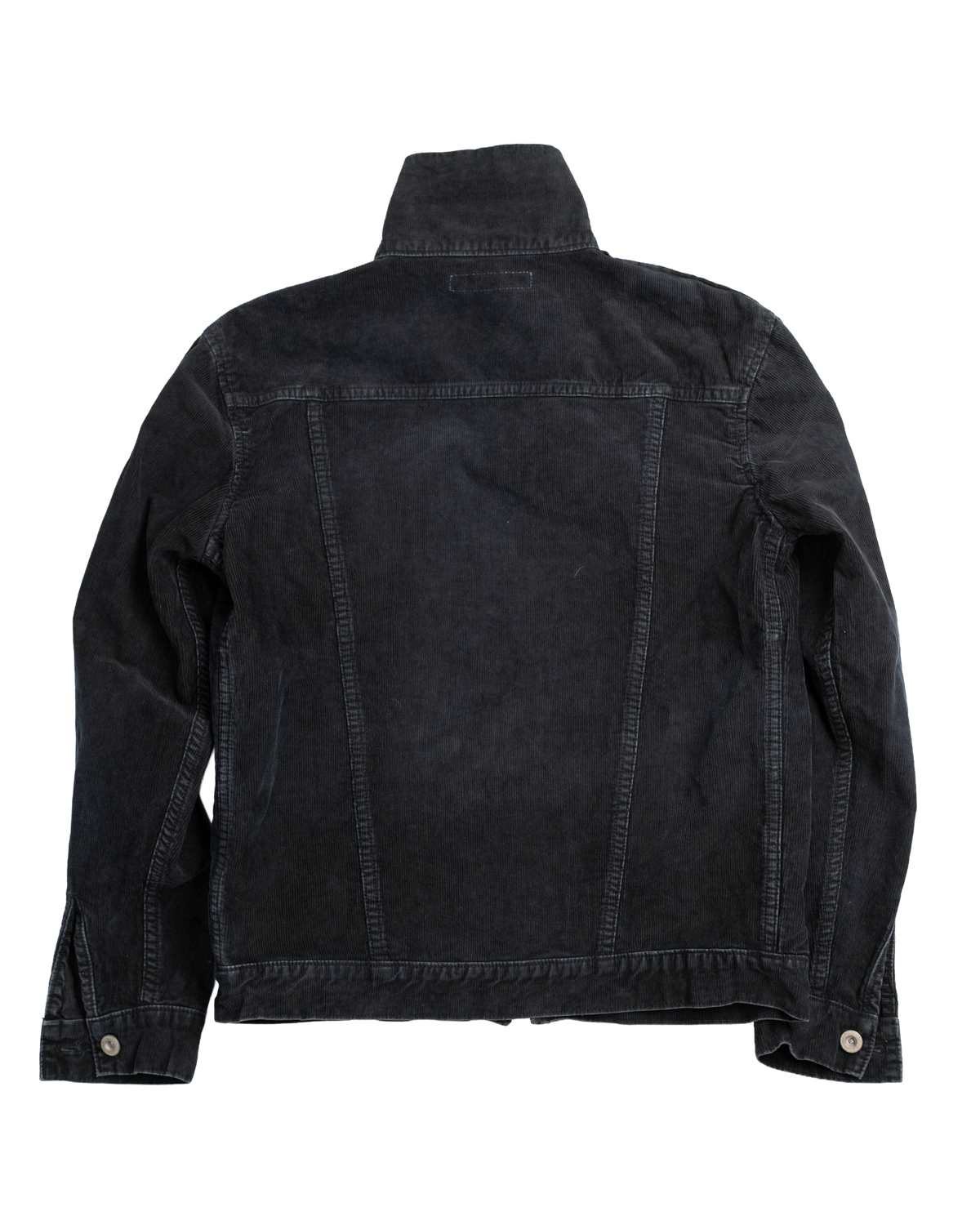 corduroy straited jacket - overdyed black