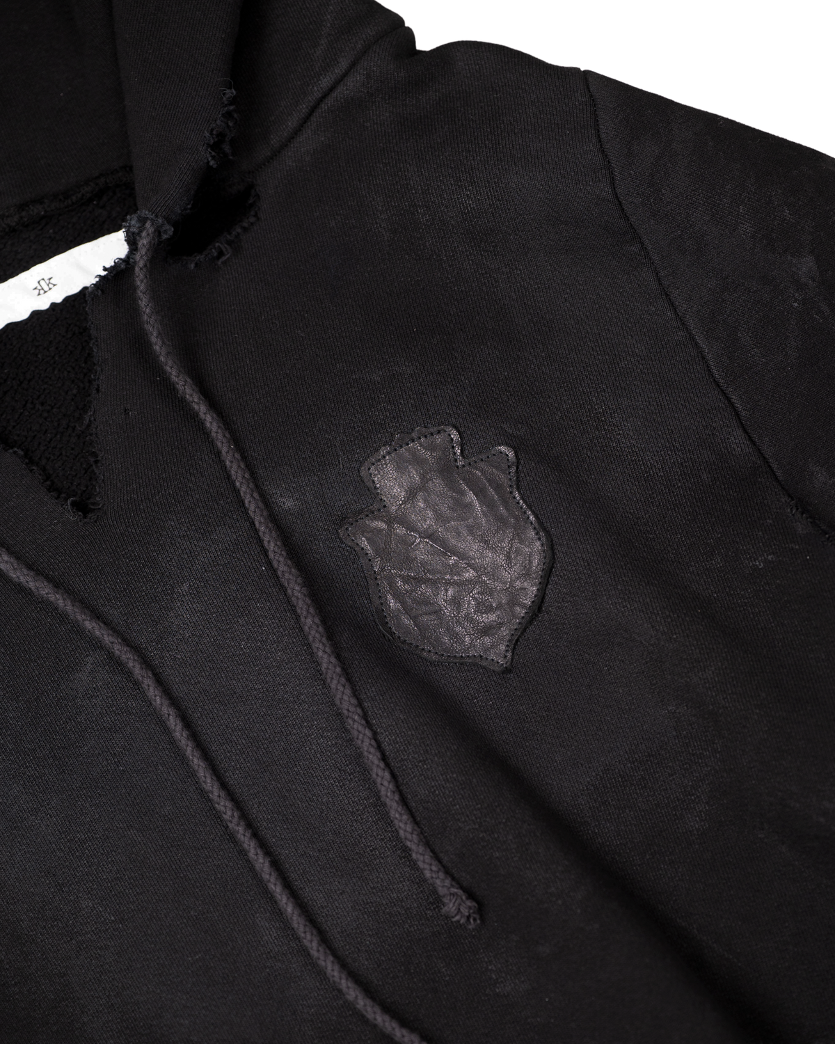 lamb crest hoodie - overdyed black [made to order]