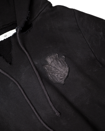 lamb crest hoodie - overdyed black [made to order]