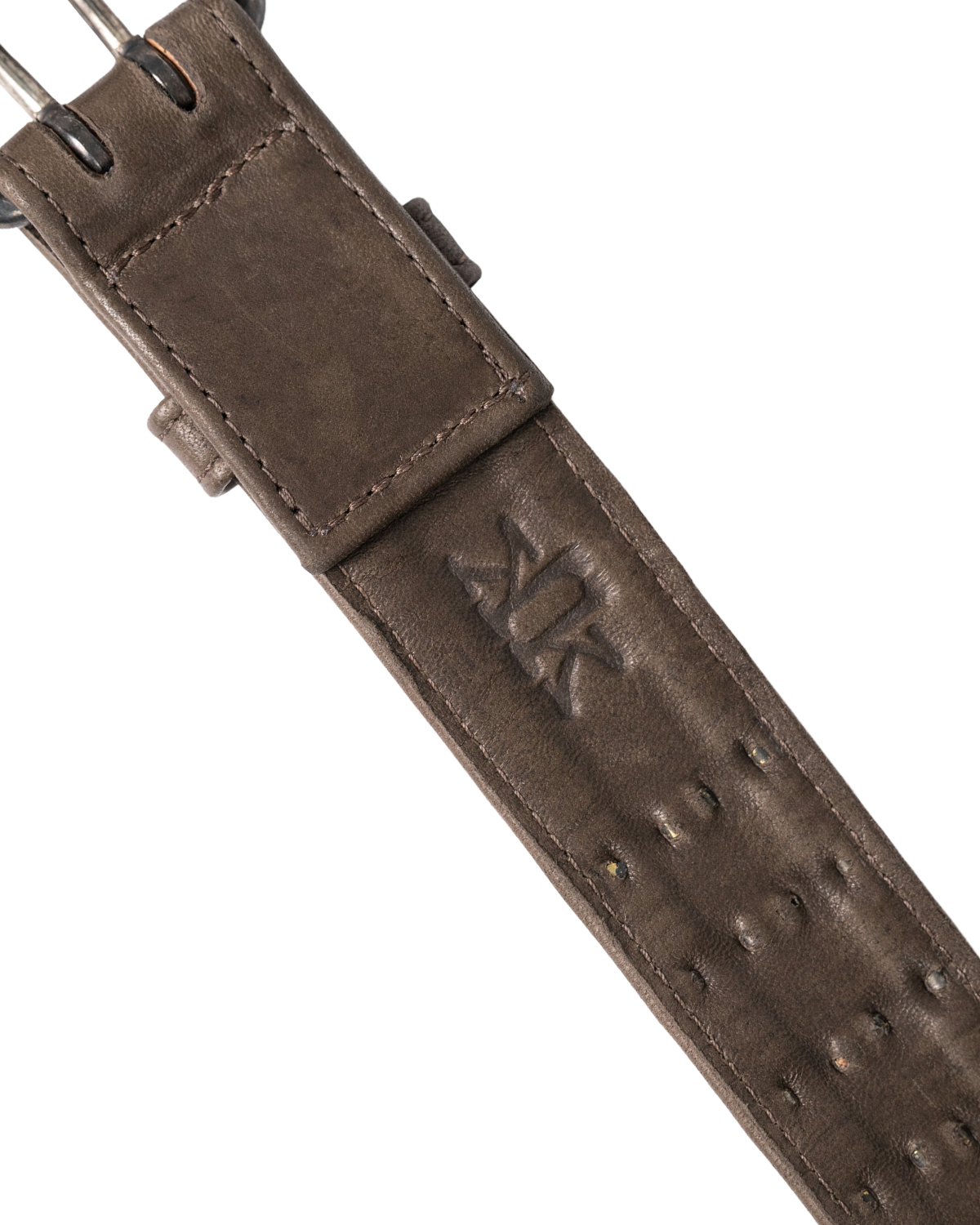 Ktwo studios brown prism studded belt close ꓘK