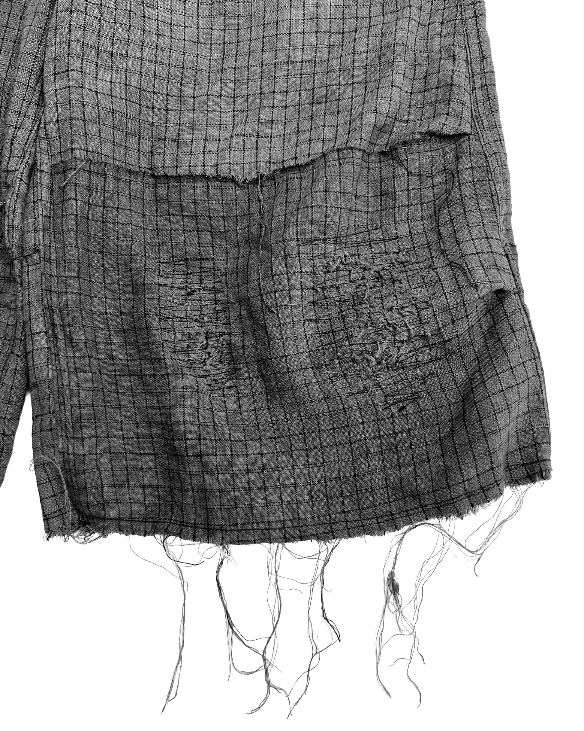 Dyed Checker Repair Short [made to order]