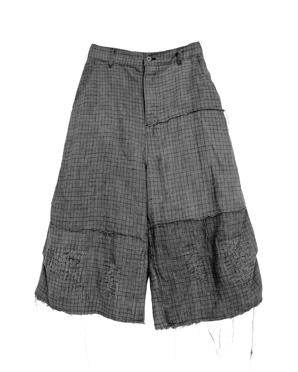 Dyed Checker Repair Short [made to order]