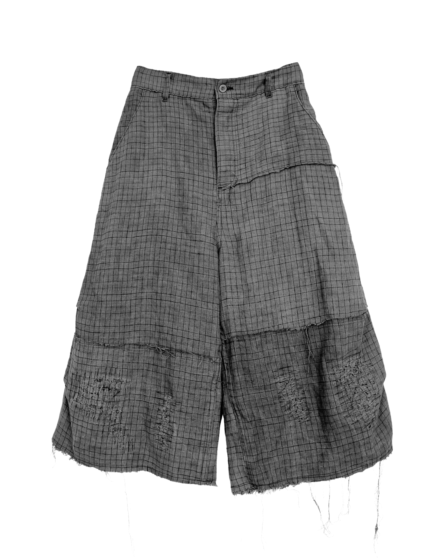 Dyed Checker Repair Short [made to order]