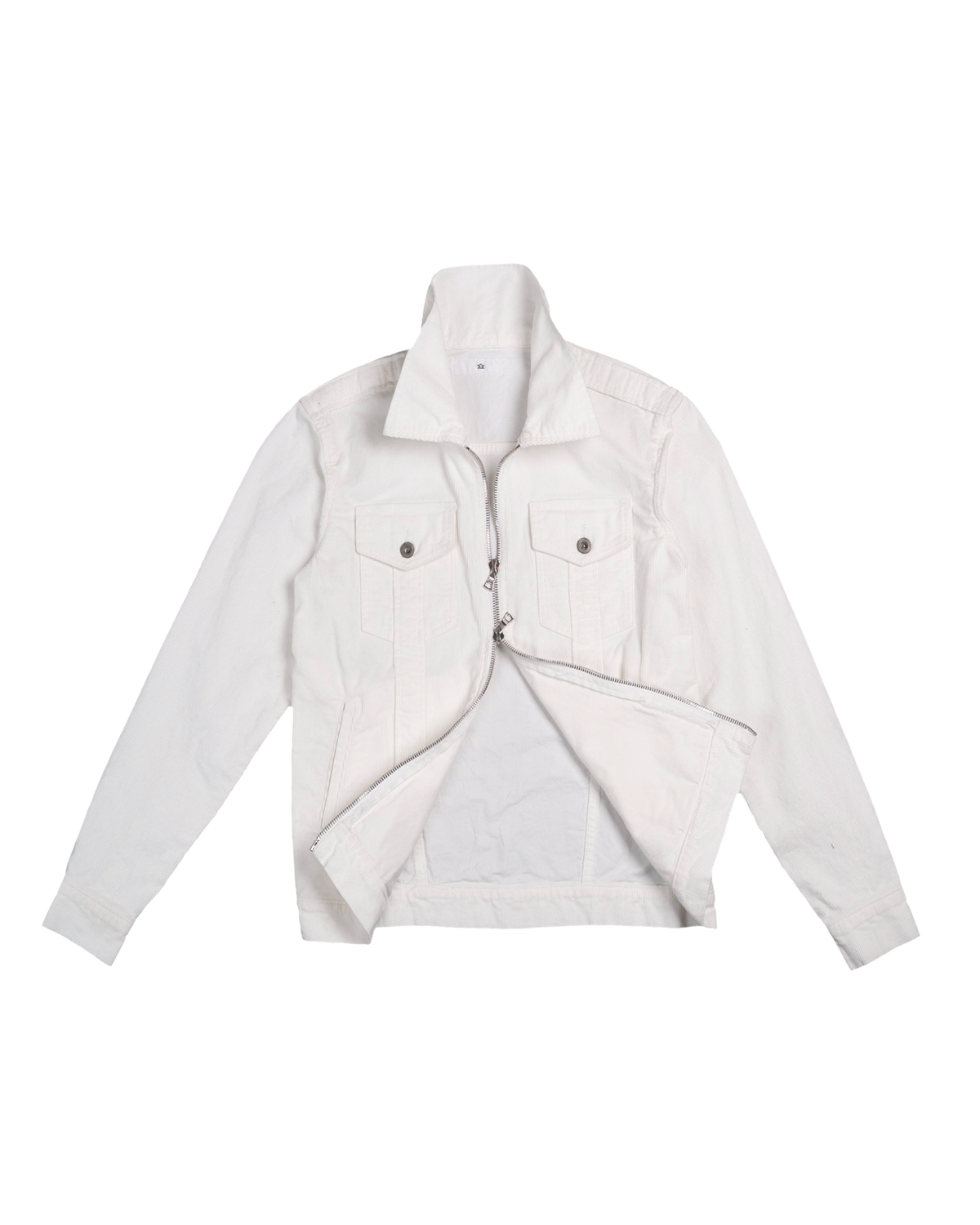 corduroy straited jacket - bleached white