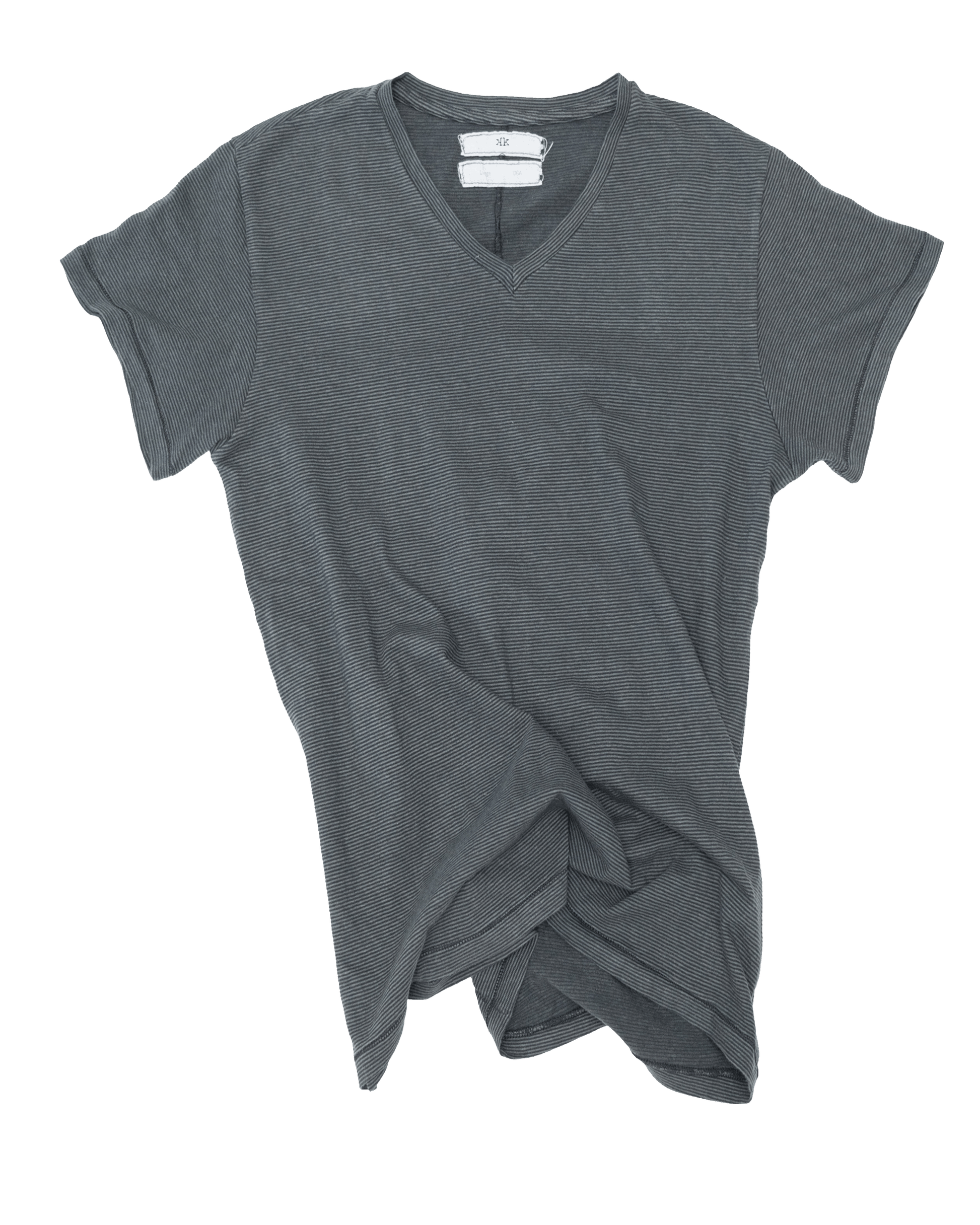 Dyed Striped V-neck