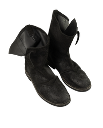 Knotted Engineer Boot "black"