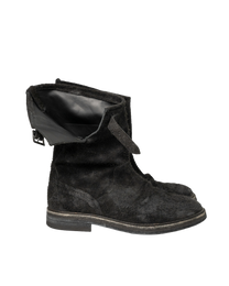Knotted Engineer Boot "black"