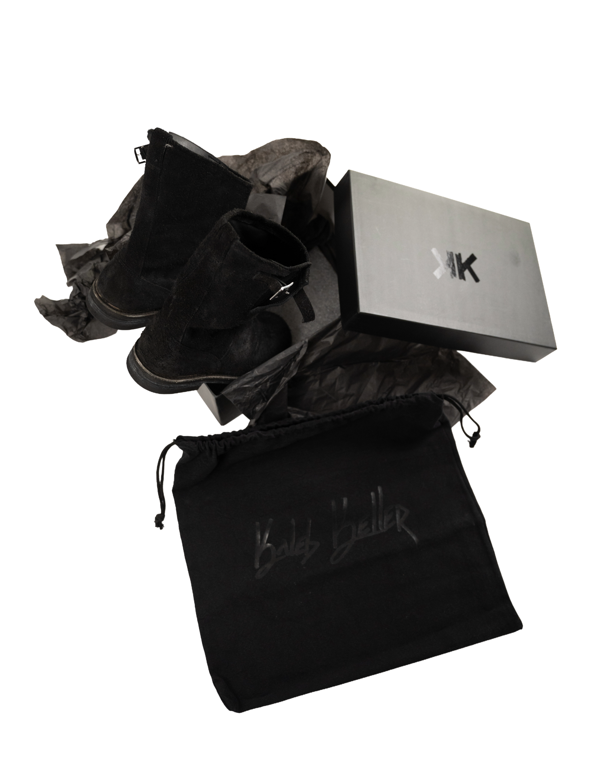Knotted Engineer Boot "black"