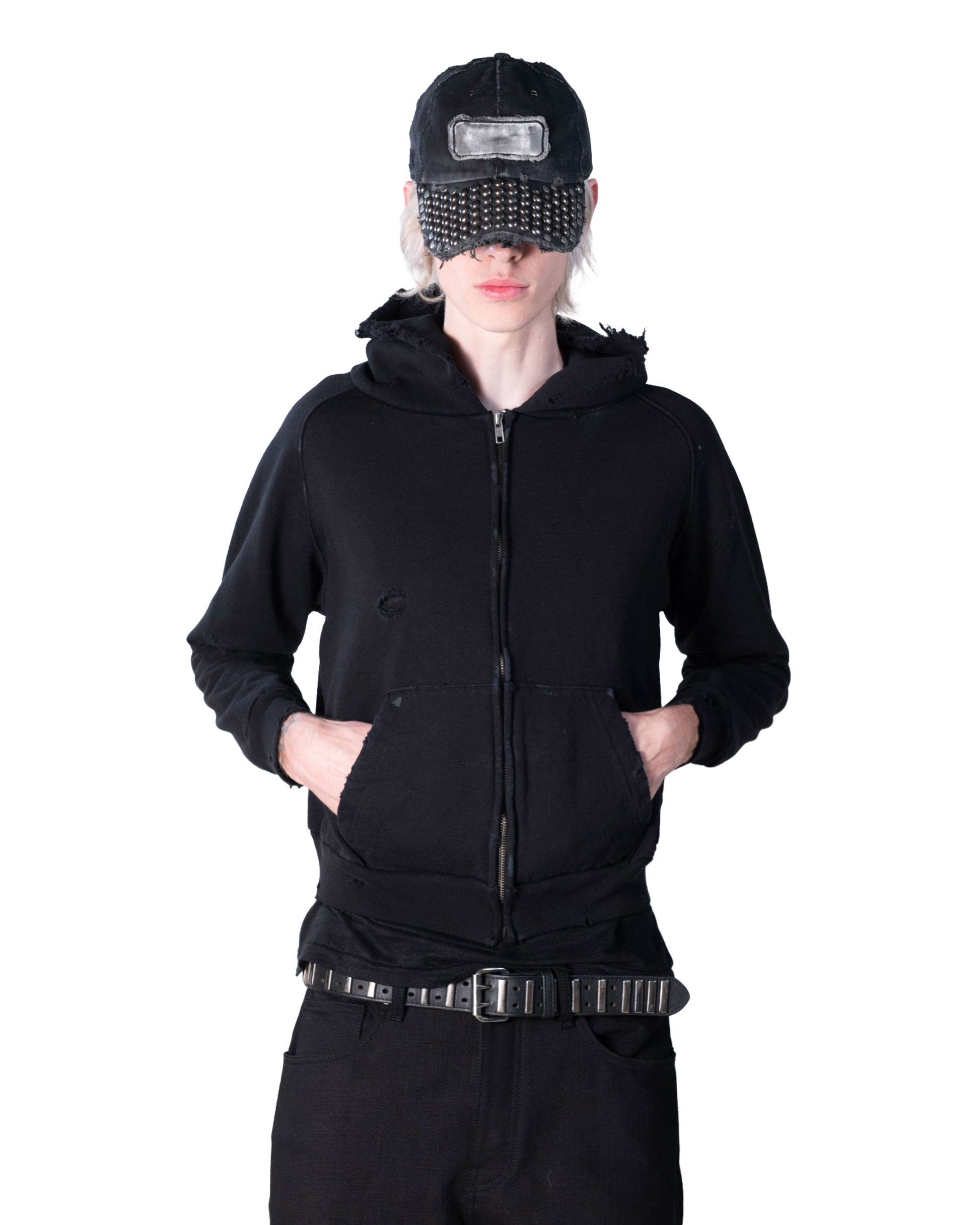 Shrunken Spine Hoodie "black"