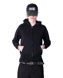 Shrunken Spine Hoodie "black"