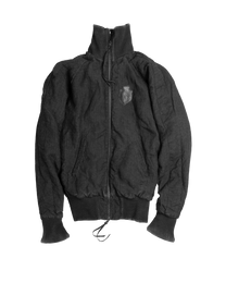 lamb crest checker high neck bomber [made to order]