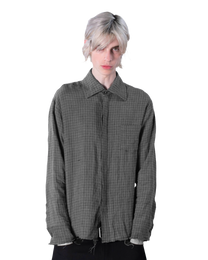 linen button down - dyed checker