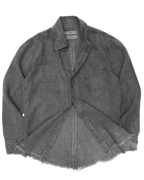 linen button down - dyed checker
