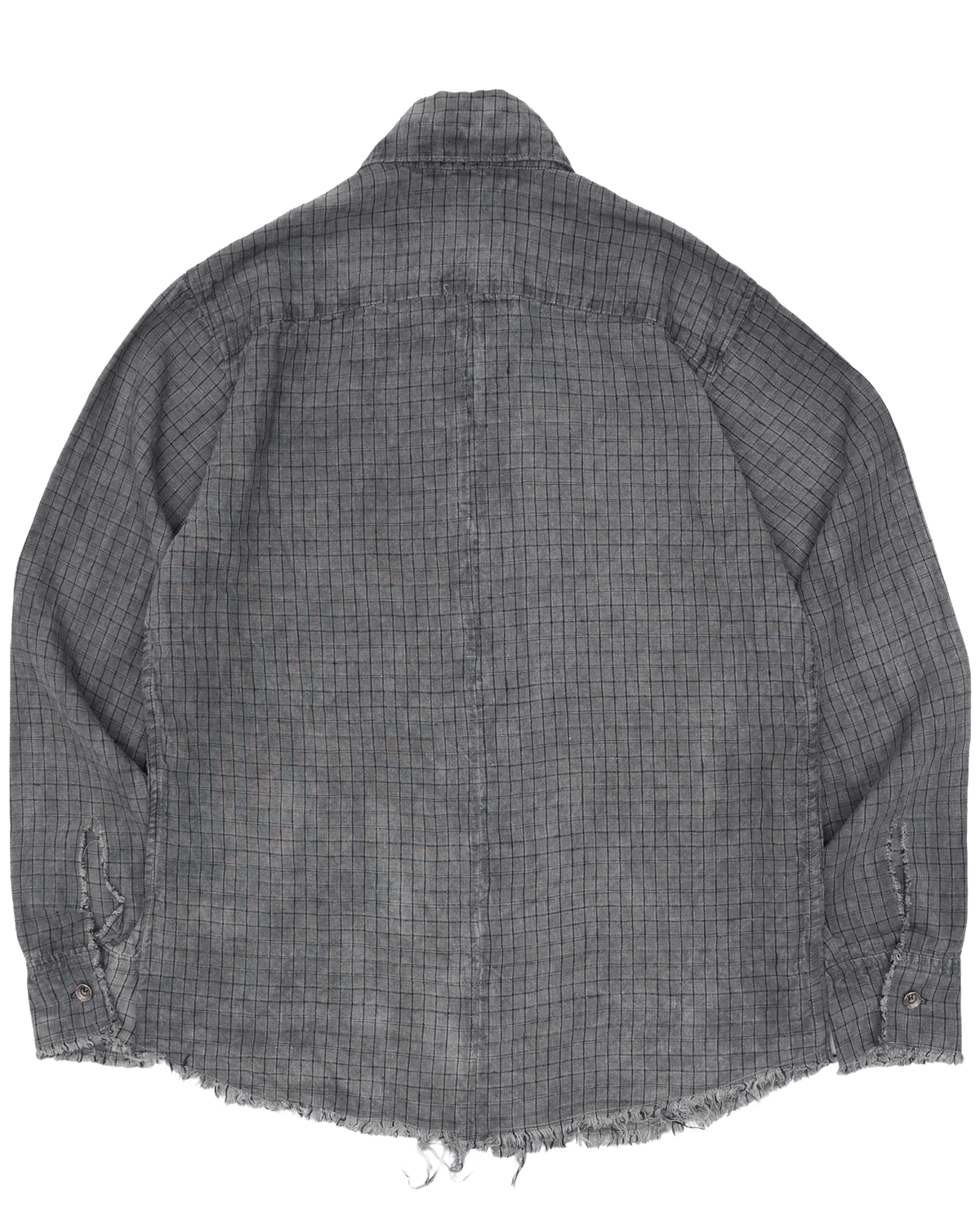 linen button down - dyed checker
