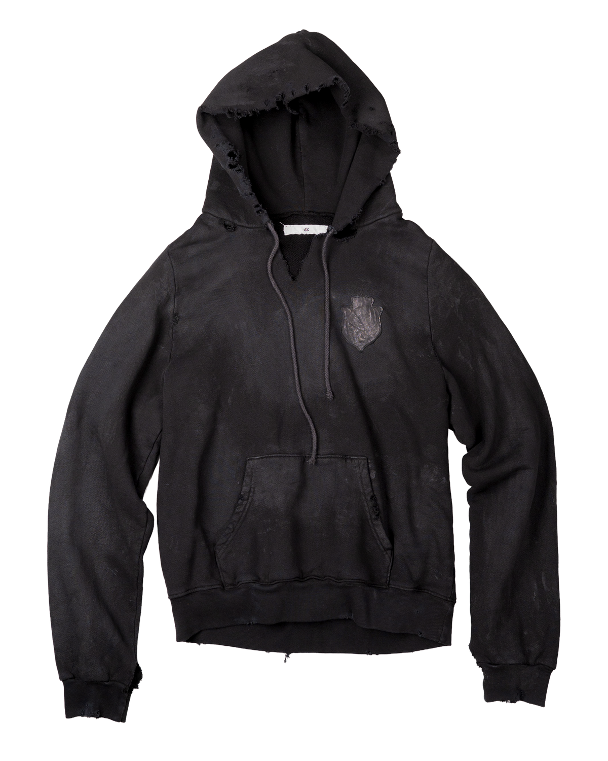 lamb crest hoodie - overdyed black [made to order]