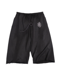 lamb crest sweat short - overdyed black